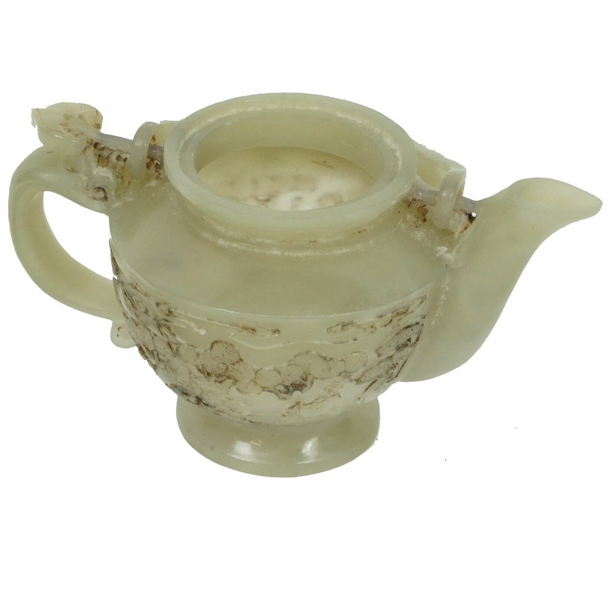 Chinese Carved Jade Teapot