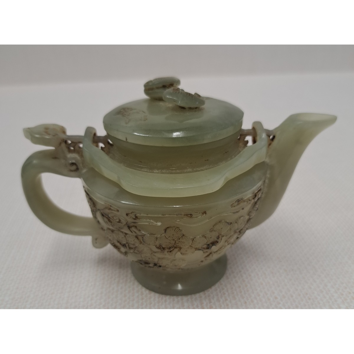 Chinese Carved Jade Teapot