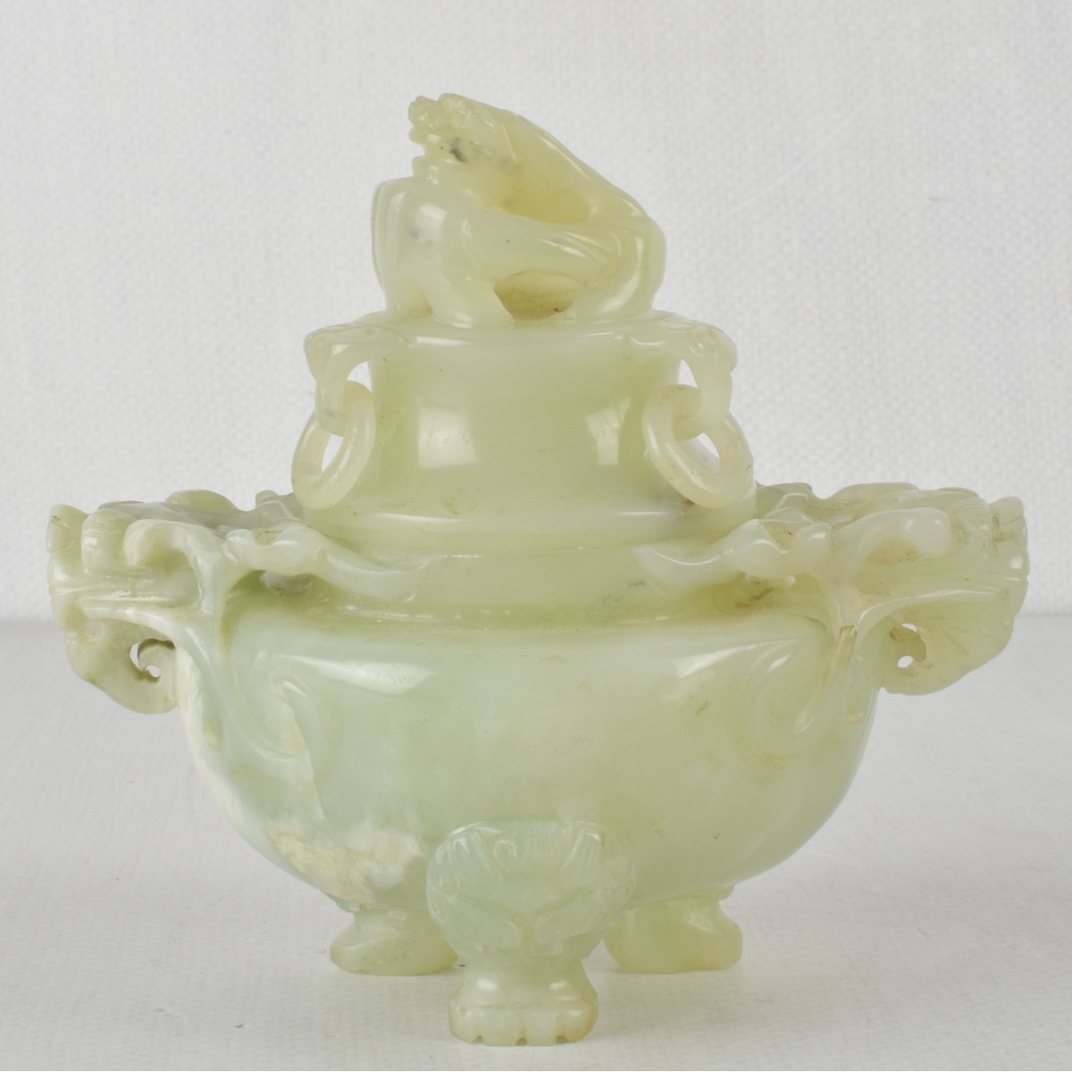 Chinese Serpentine Jade Incense Burner