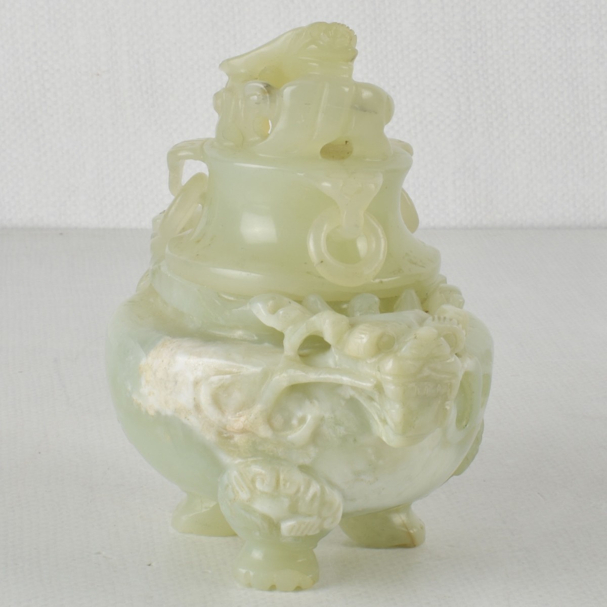Chinese Serpentine Jade Incense Burner