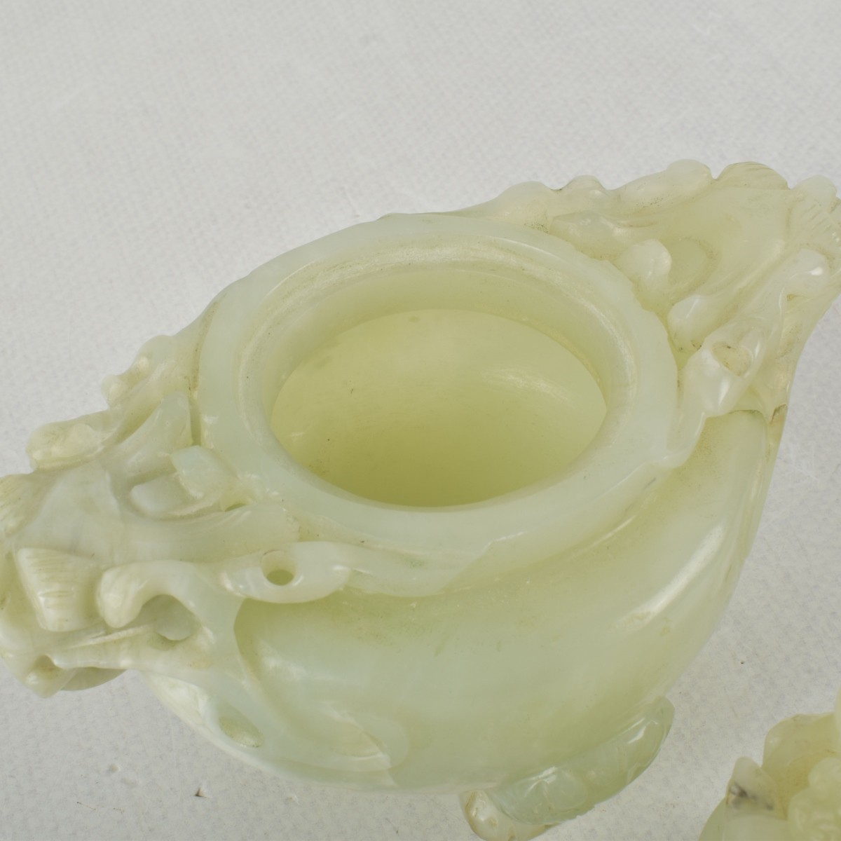 Chinese Serpentine Jade Incense Burner