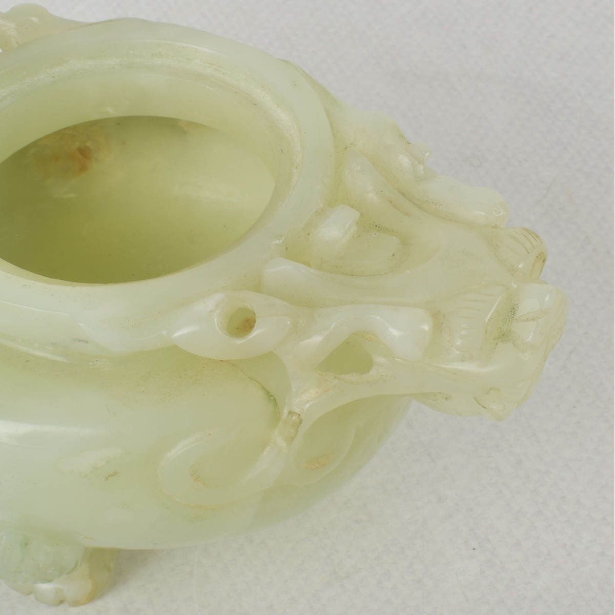Chinese Serpentine Jade Incense Burner
