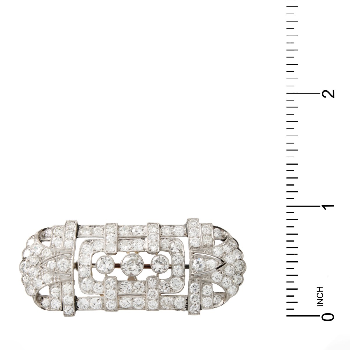 Diamond and Platinum Brooch