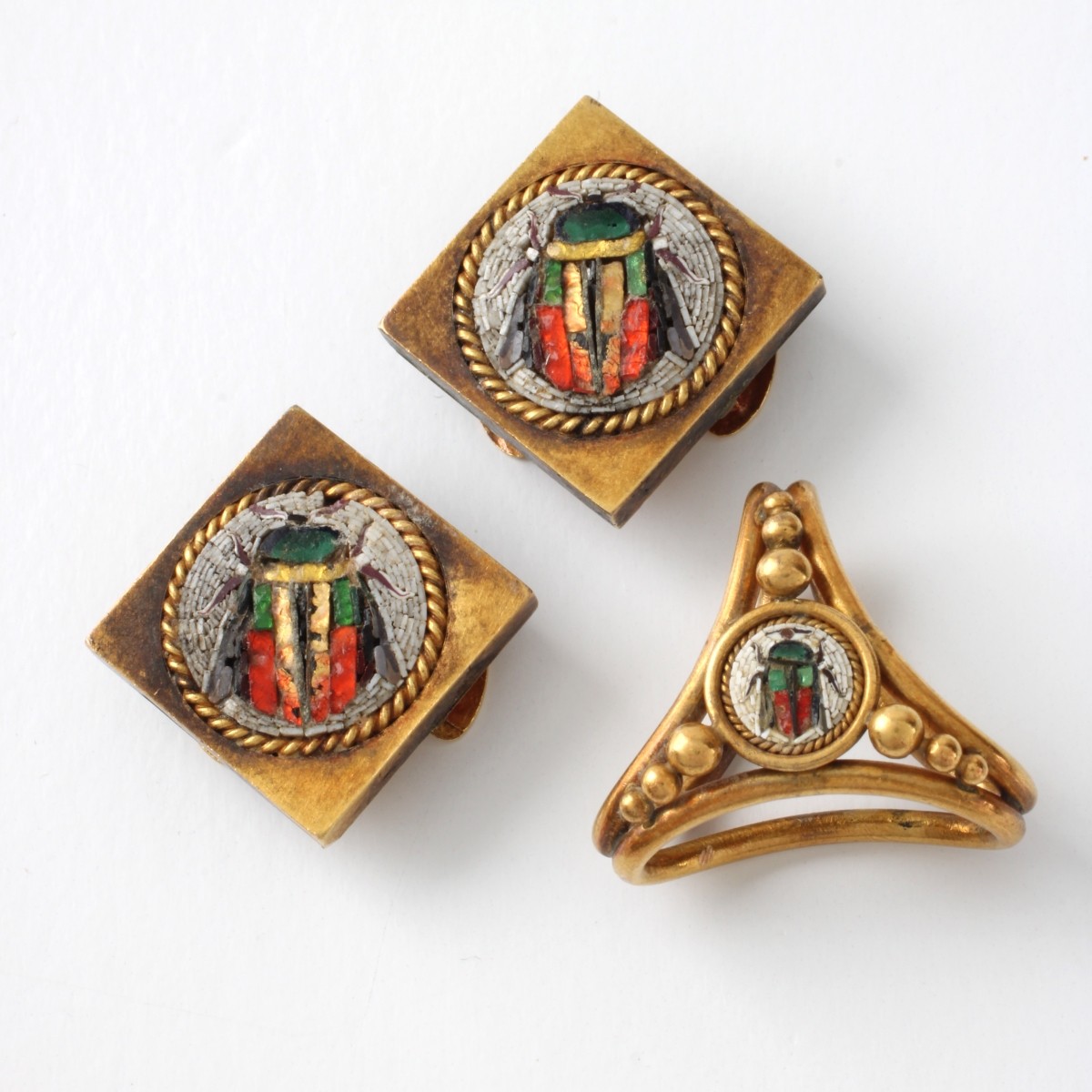 Micro Mosaic and 18K Jewelry