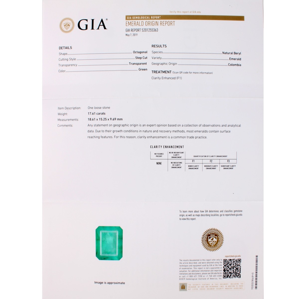 GIA Emerald, Diamond and Plat. Ring