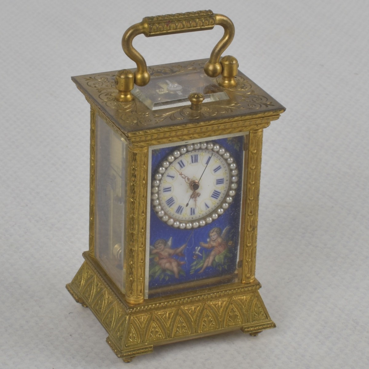 French Miniature Sonnerie Carriage Clock