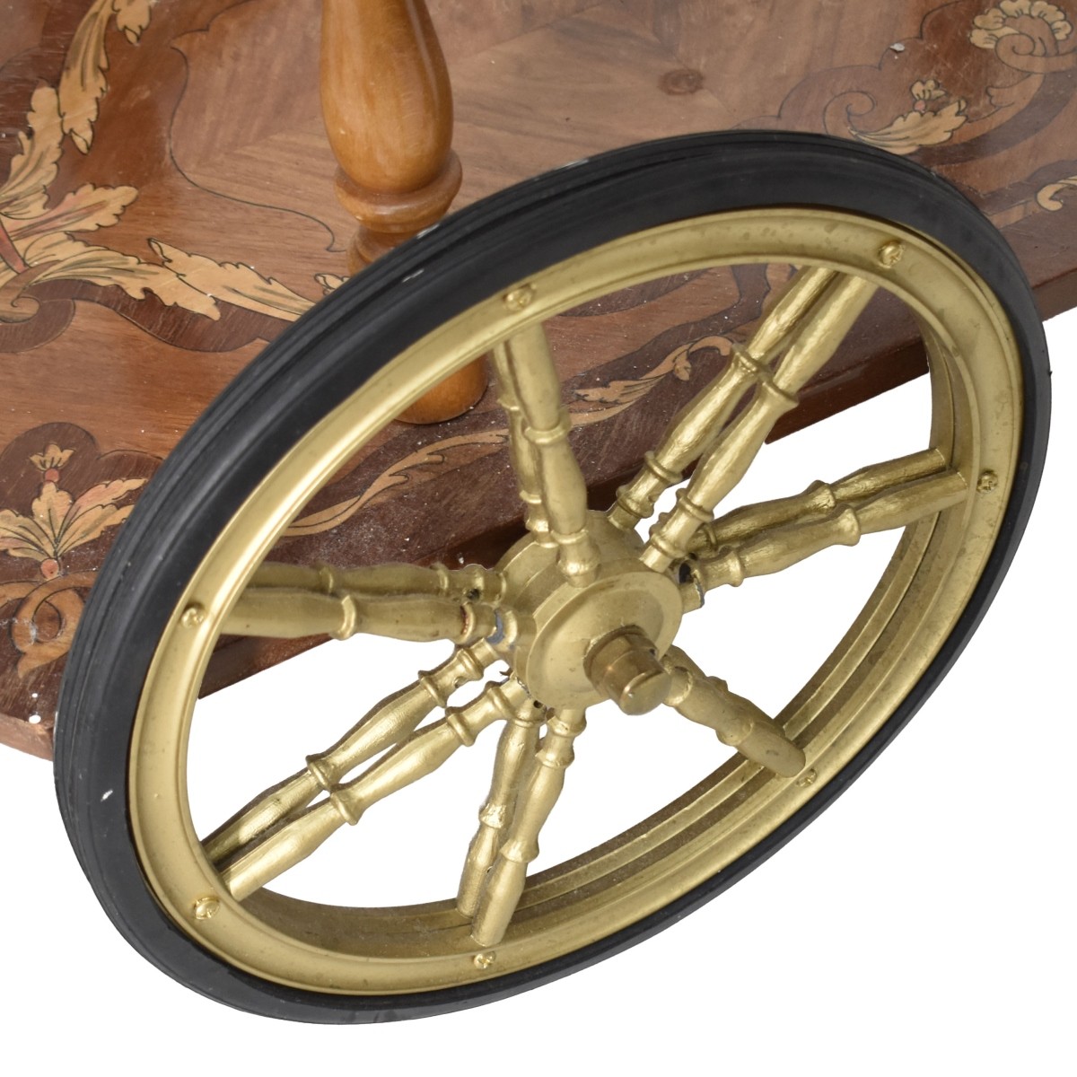 Mid-20th Century Marquetry Italian Beverage Cart