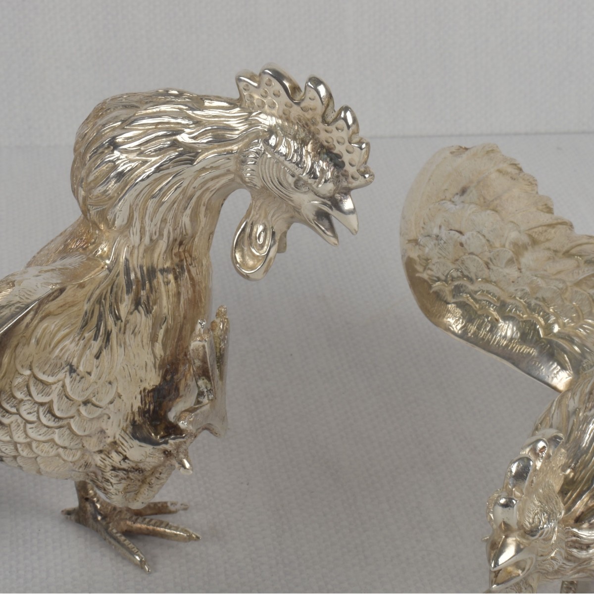Camusso Sterling Silver Fighting Roosters
