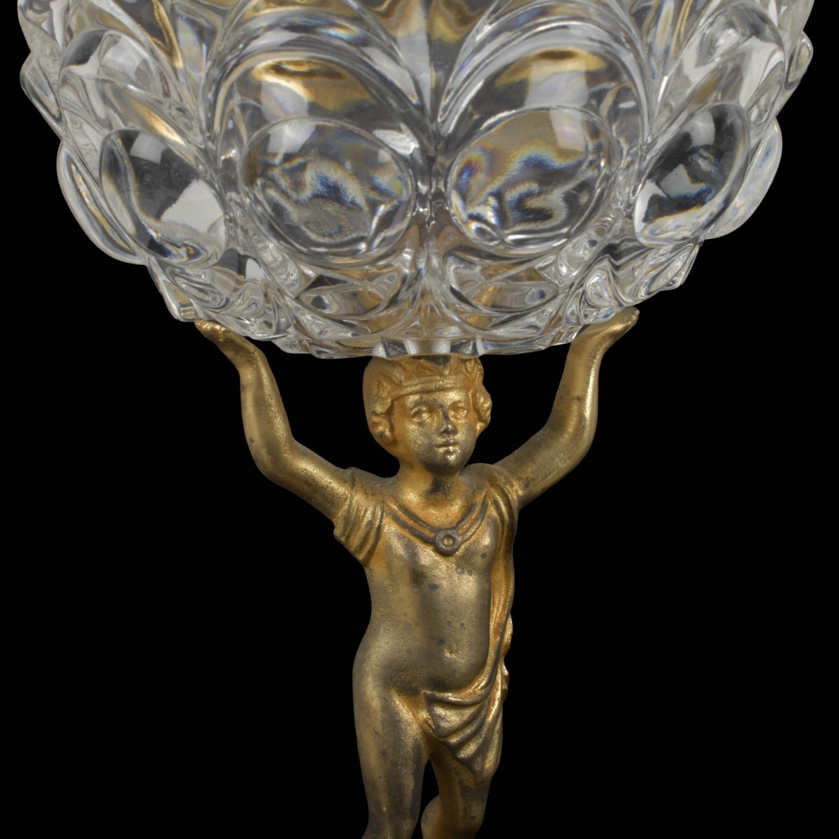 Vintage French Bronze and Crystal Pieces