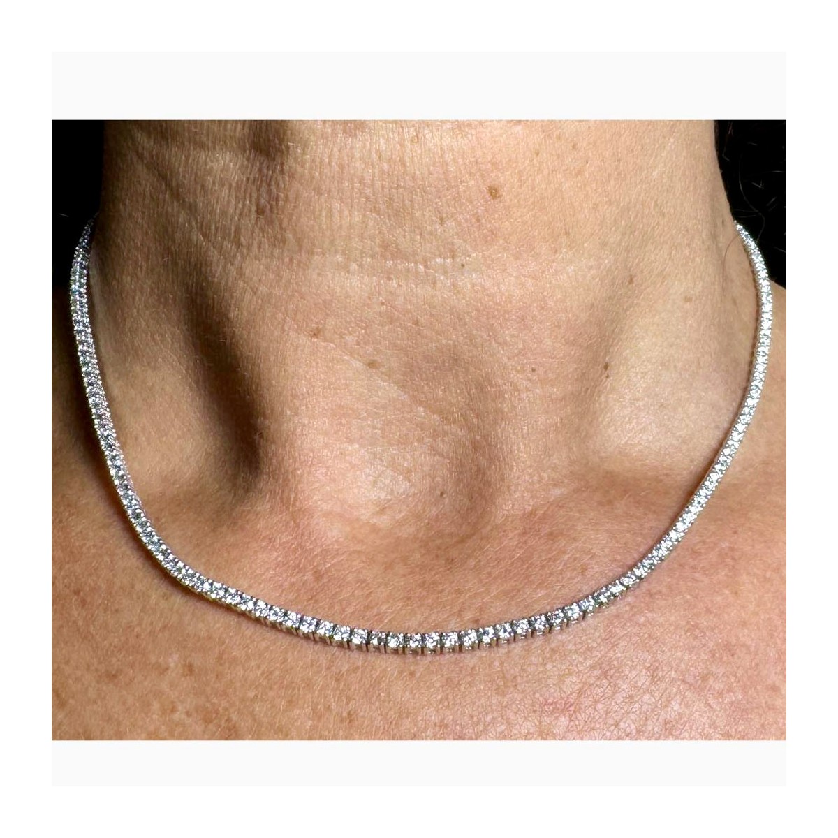 Diamond and 14K Tennis Necklace