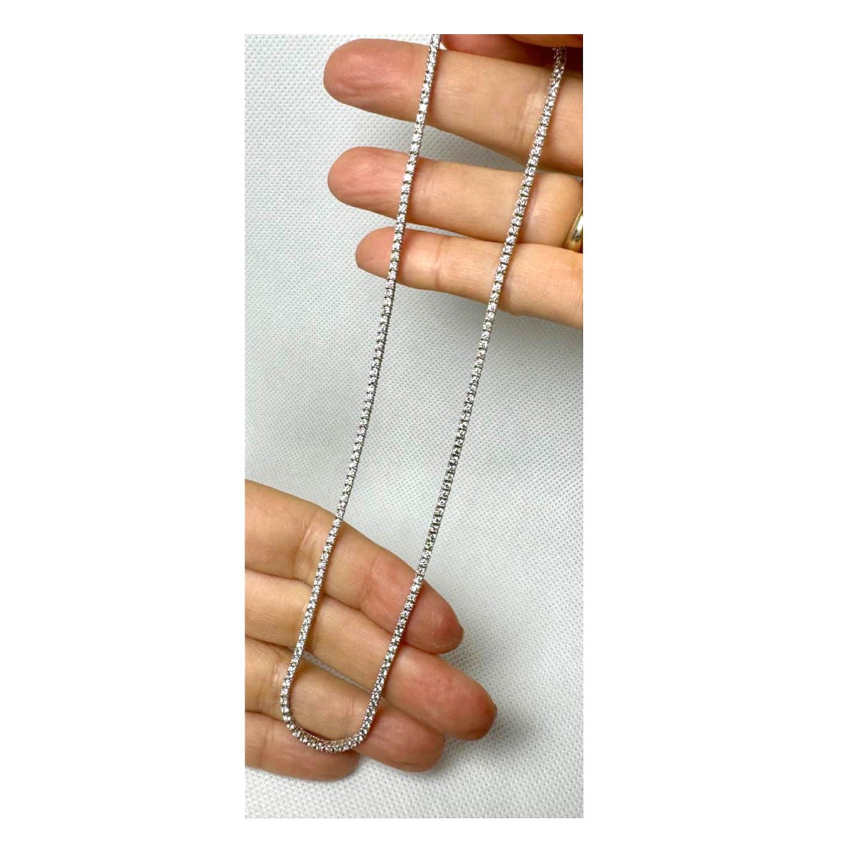 Diamond and 14K Tennis Necklace
