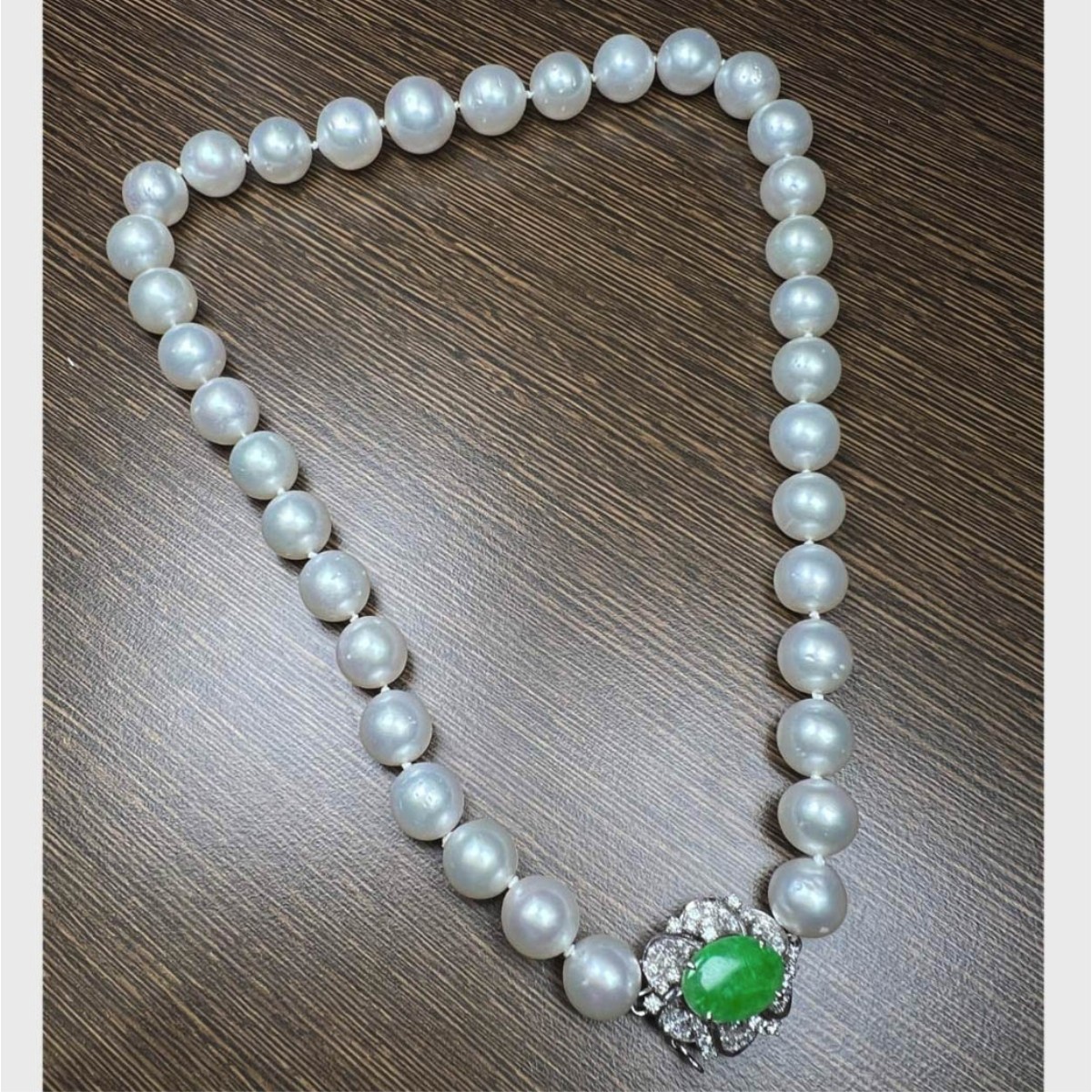Pearl, Jade & Diamond Necklace