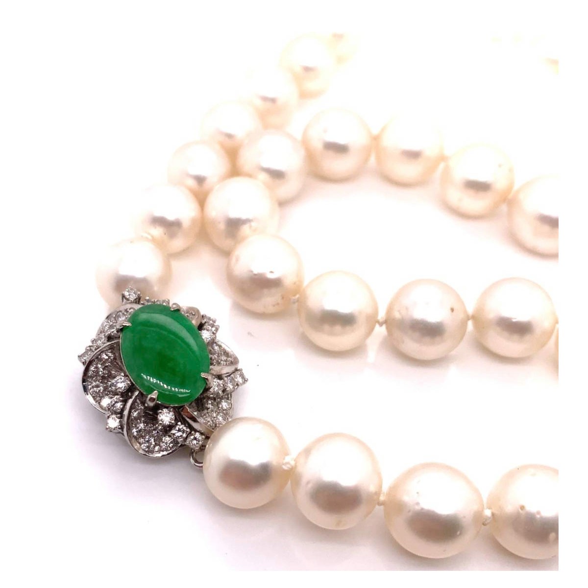 Pearl, Jade & Diamond Necklace