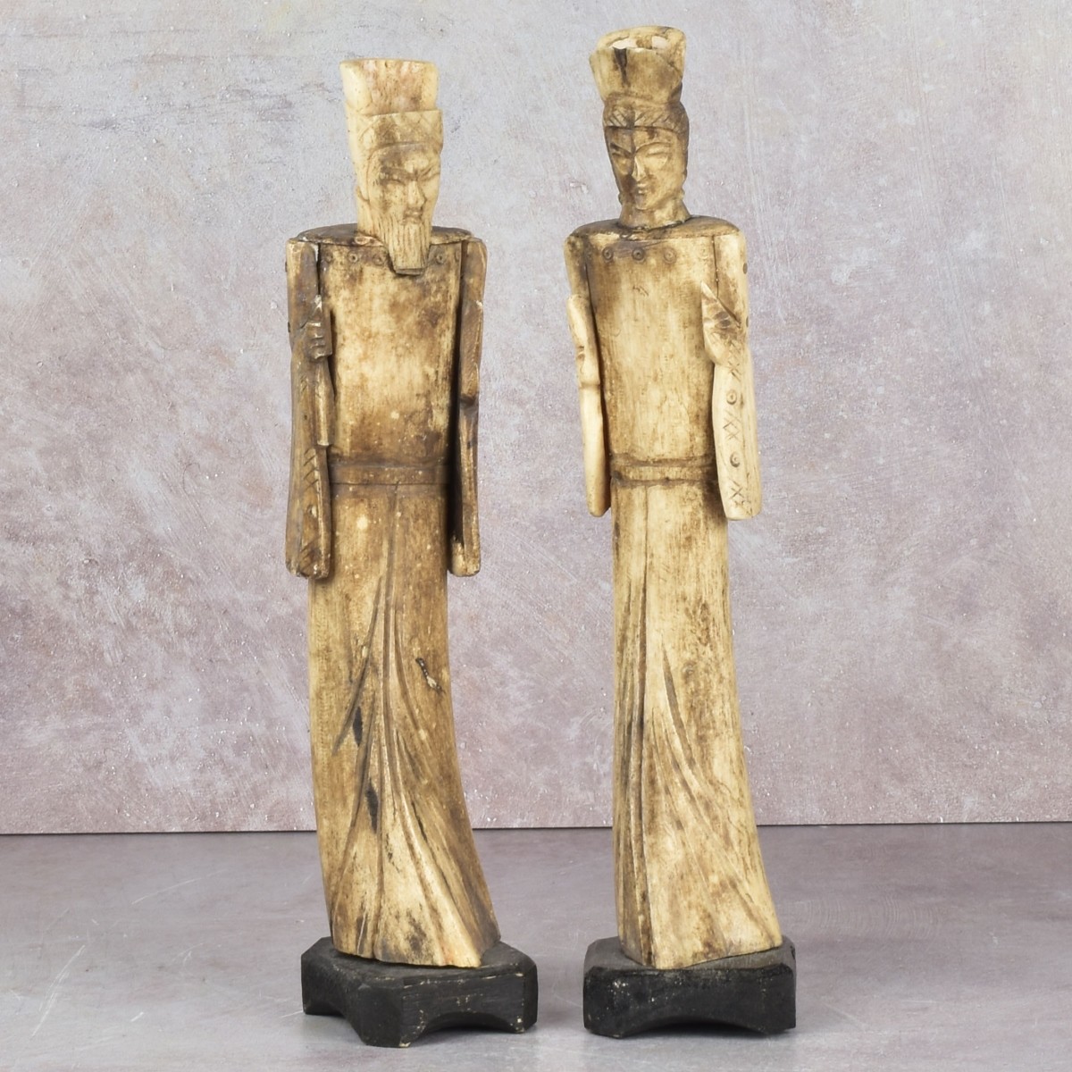 Antique Carved Chinese Figures