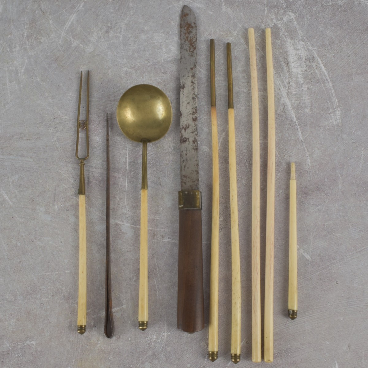 Chinese Shagreen Utensil Travel Case