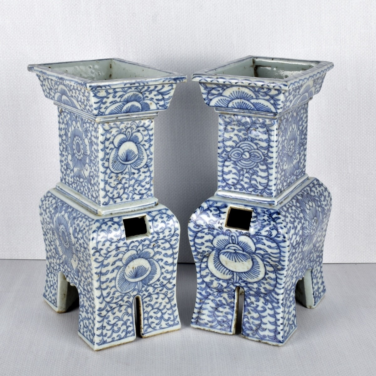 Chinese Blue and White Incense Burners