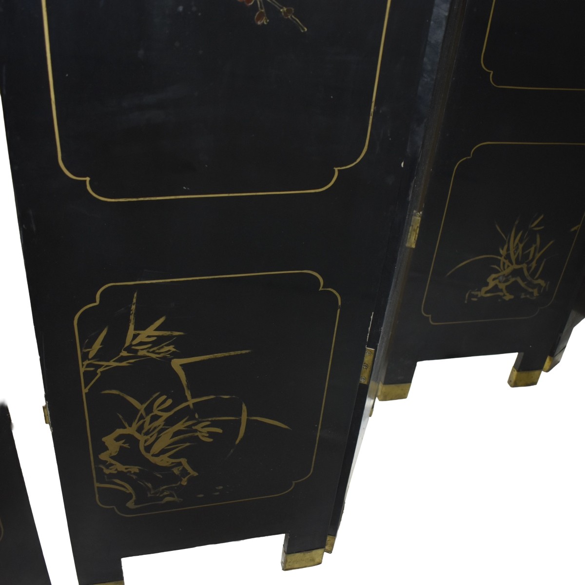 Chinese Inlaid Hardstone Screen