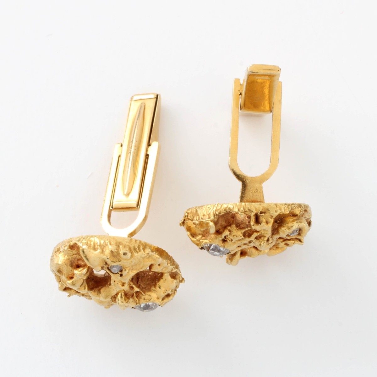 Diamond and 14K Cufflinks