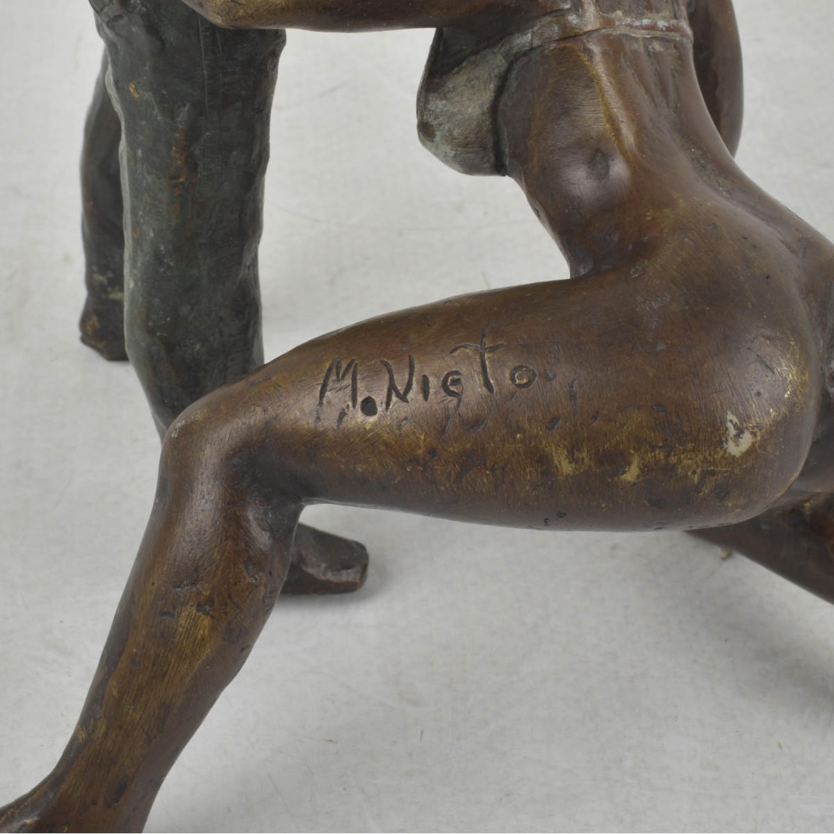 M. Nieto Erotic Bronze Sculpture