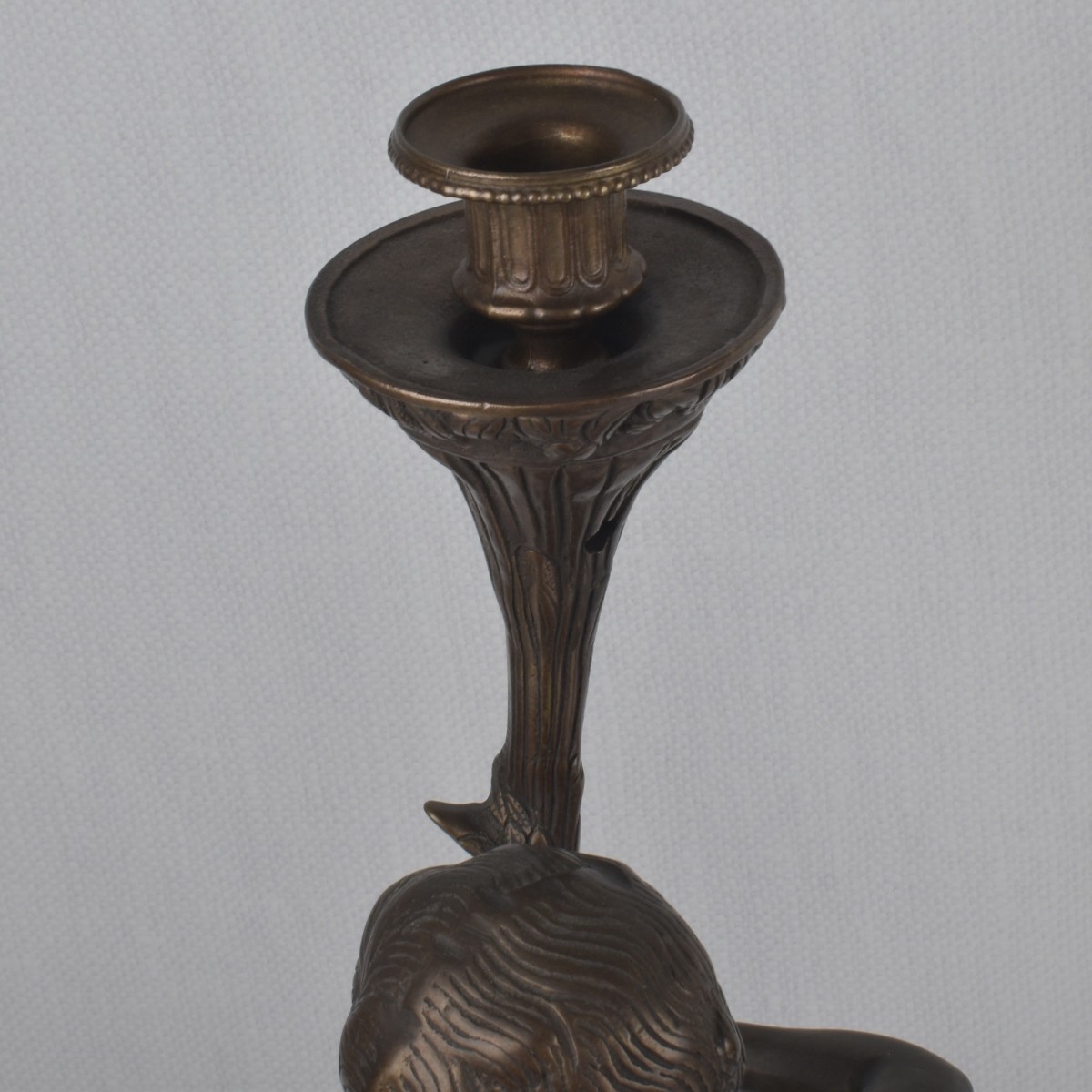 Pair of Bronze Figural Candlesticks