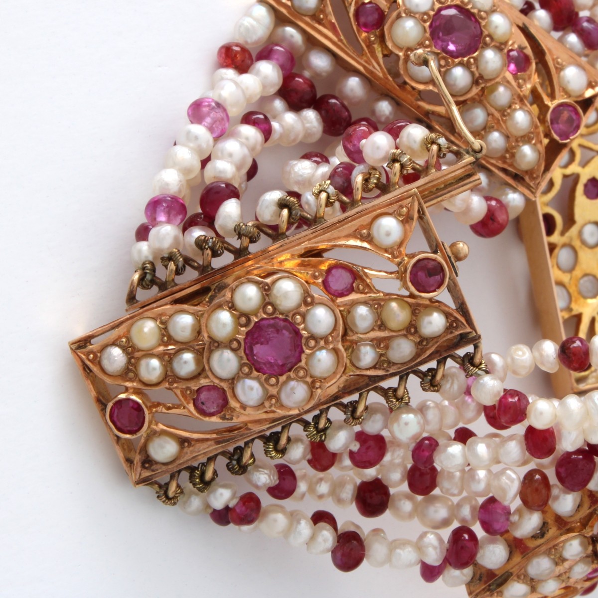 Pearl, Ruby and 14K Bracelet