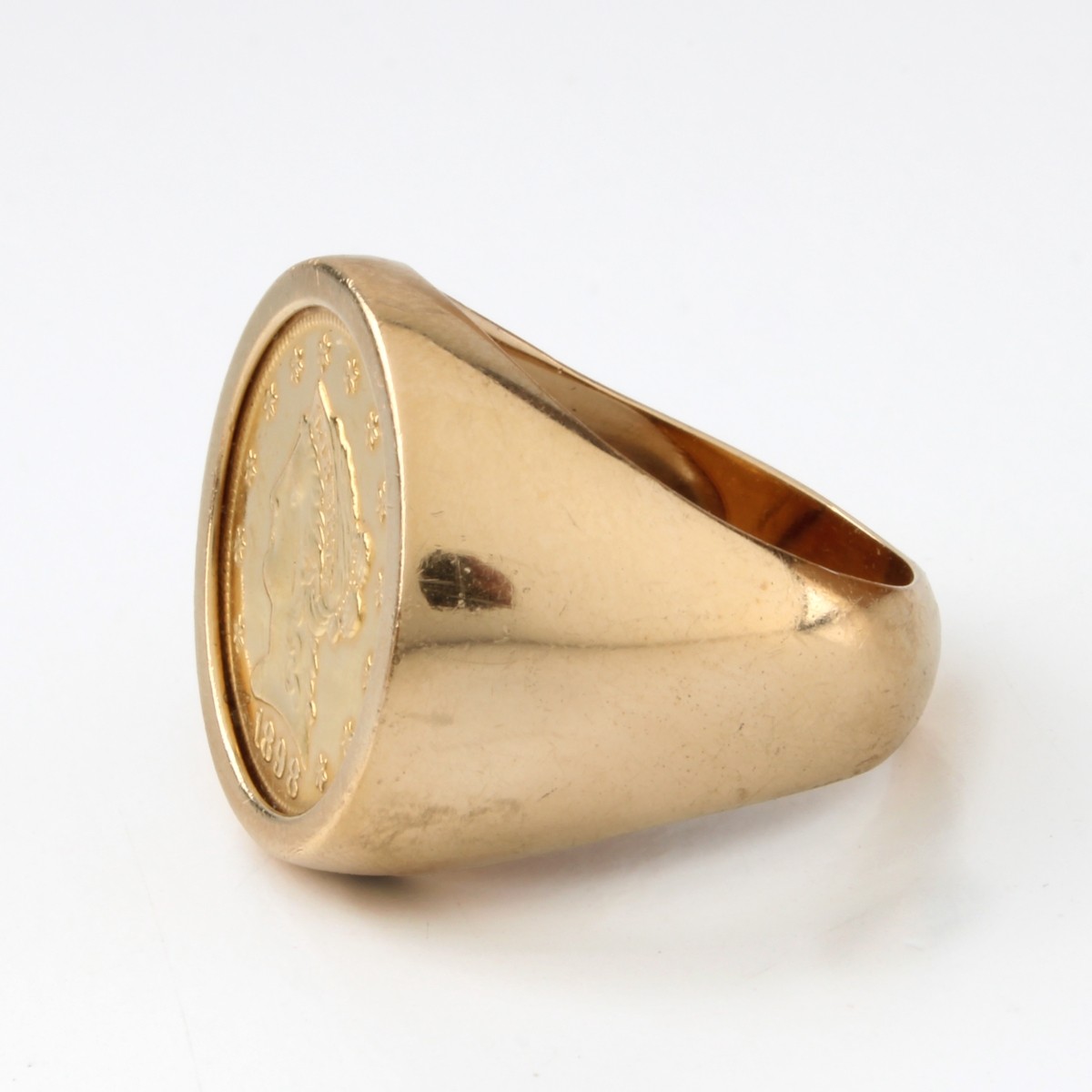 Liberty Head Gold Coin & 14K Ring