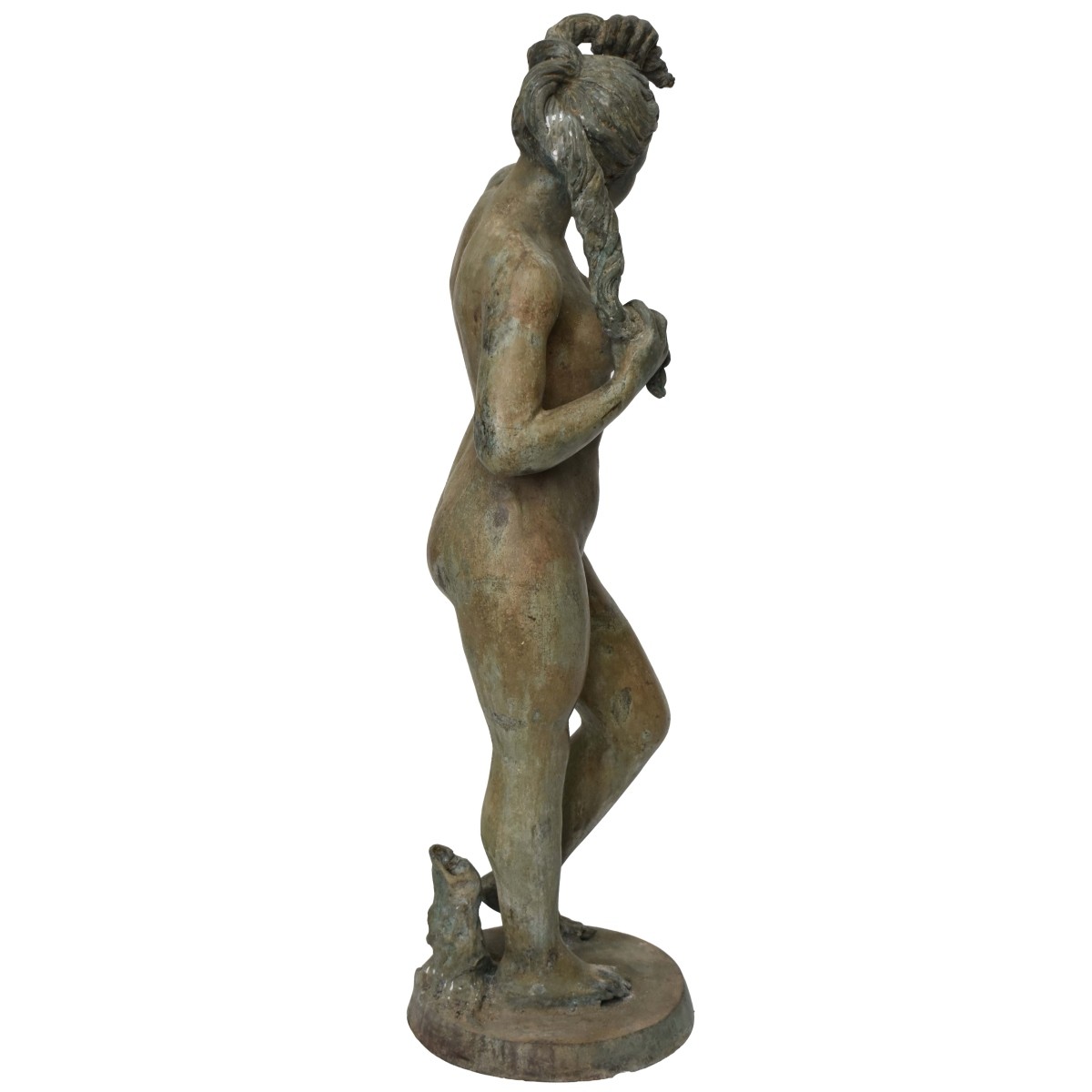 Vintage Verdigris Bronze Sculpture