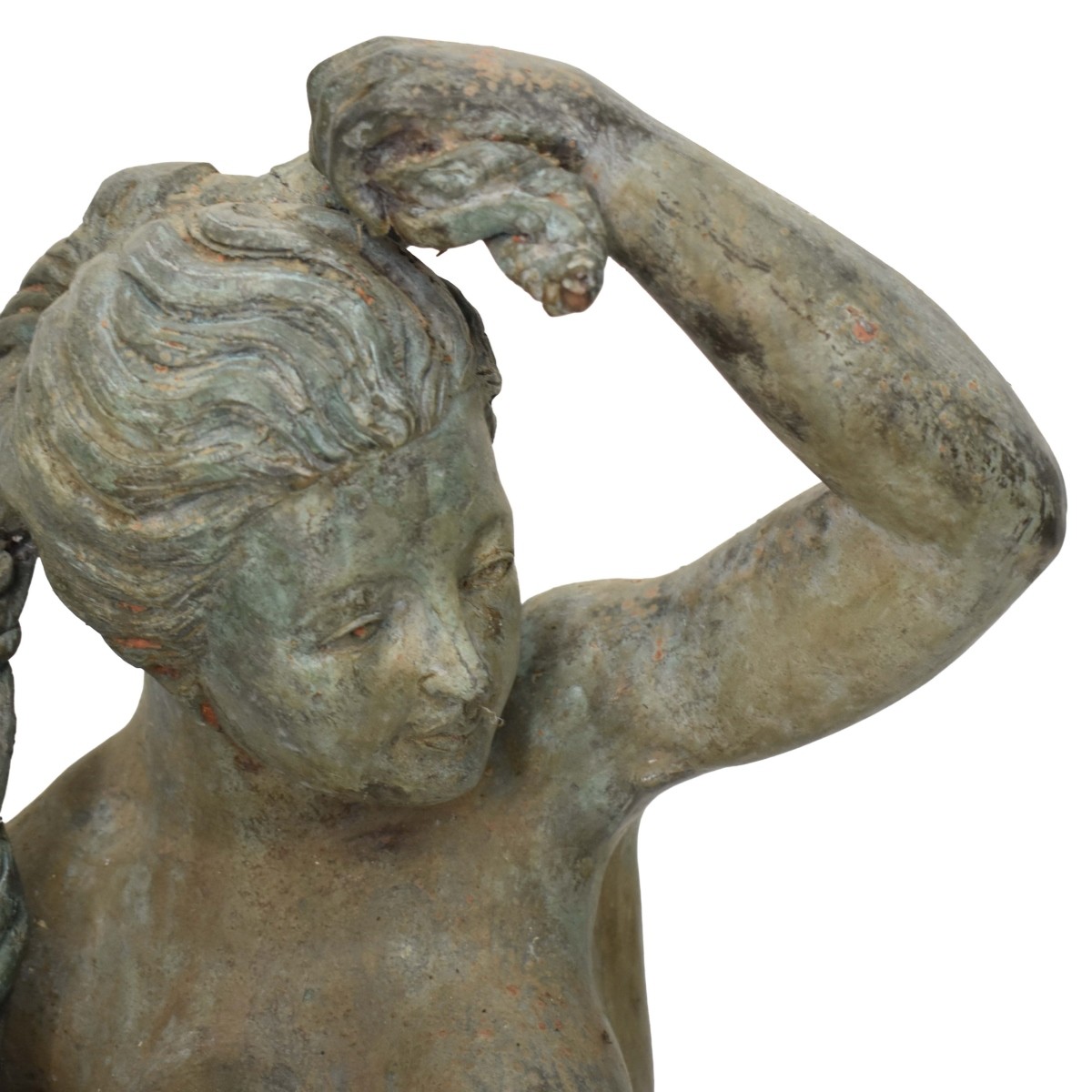 Vintage Verdigris Bronze Sculpture
