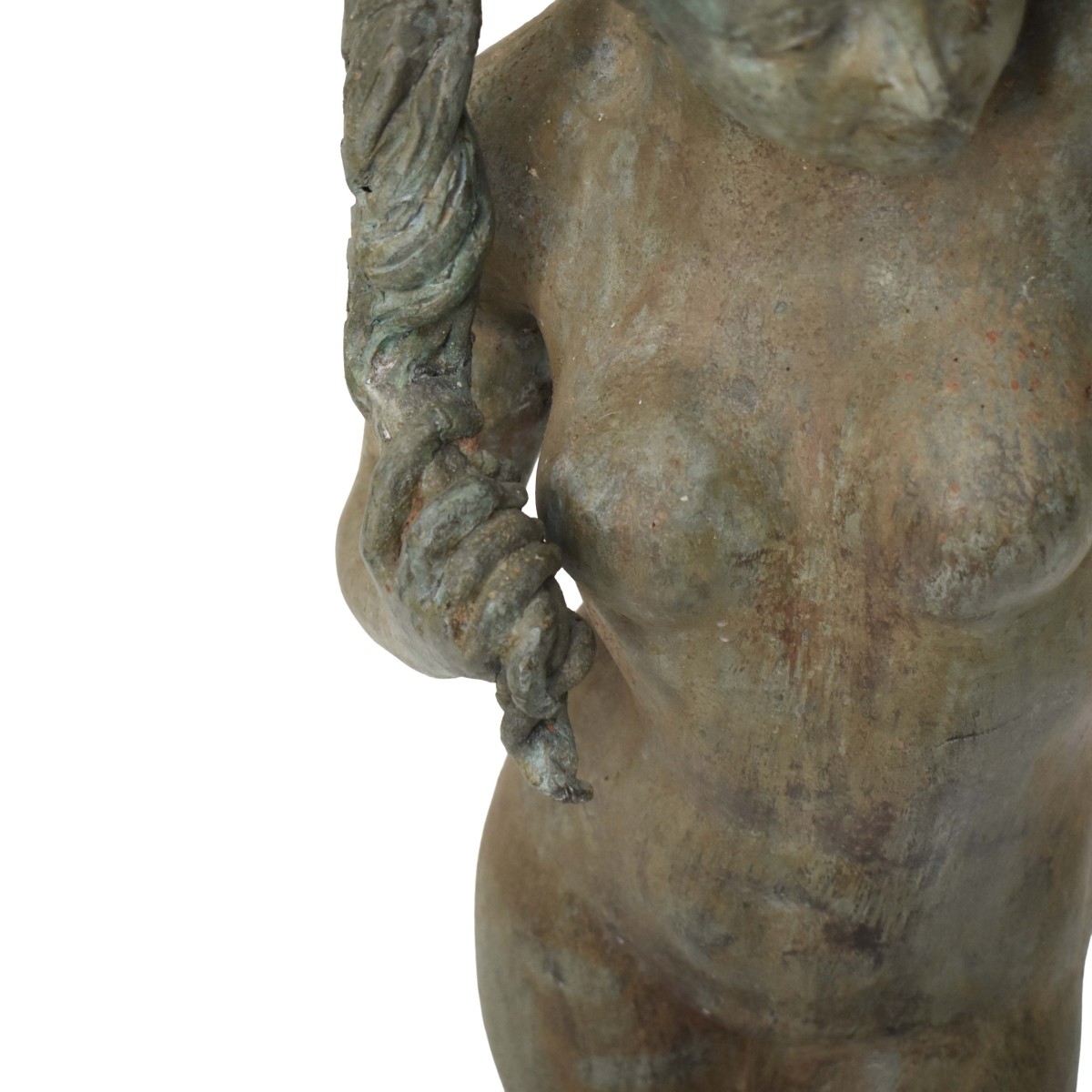 Vintage Verdigris Bronze Sculpture