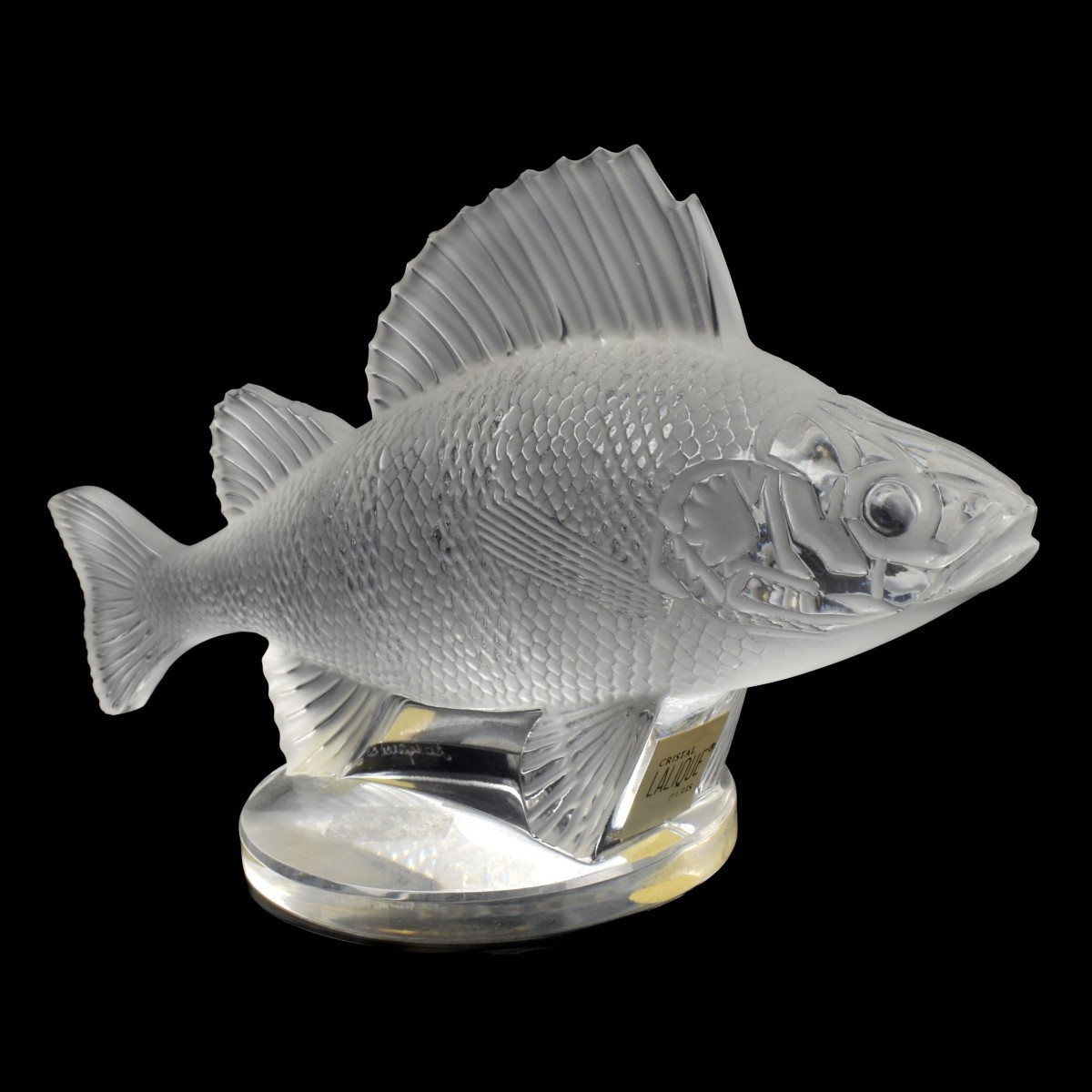 Lalique France Frosted Crystal Fish