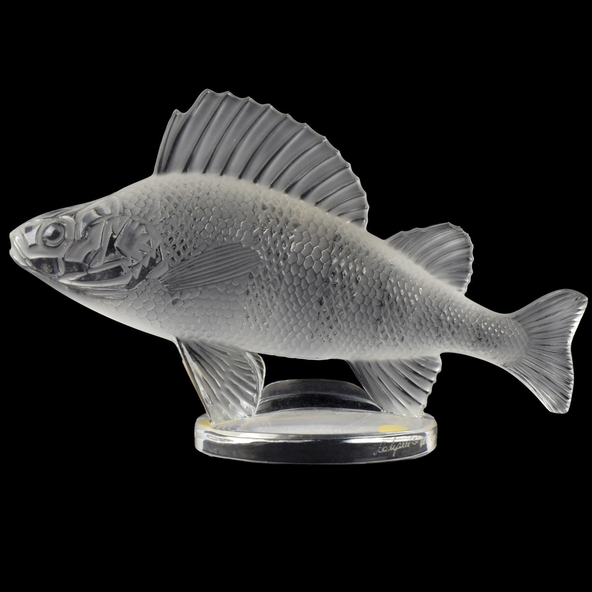 Lalique France Frosted Crystal Fish