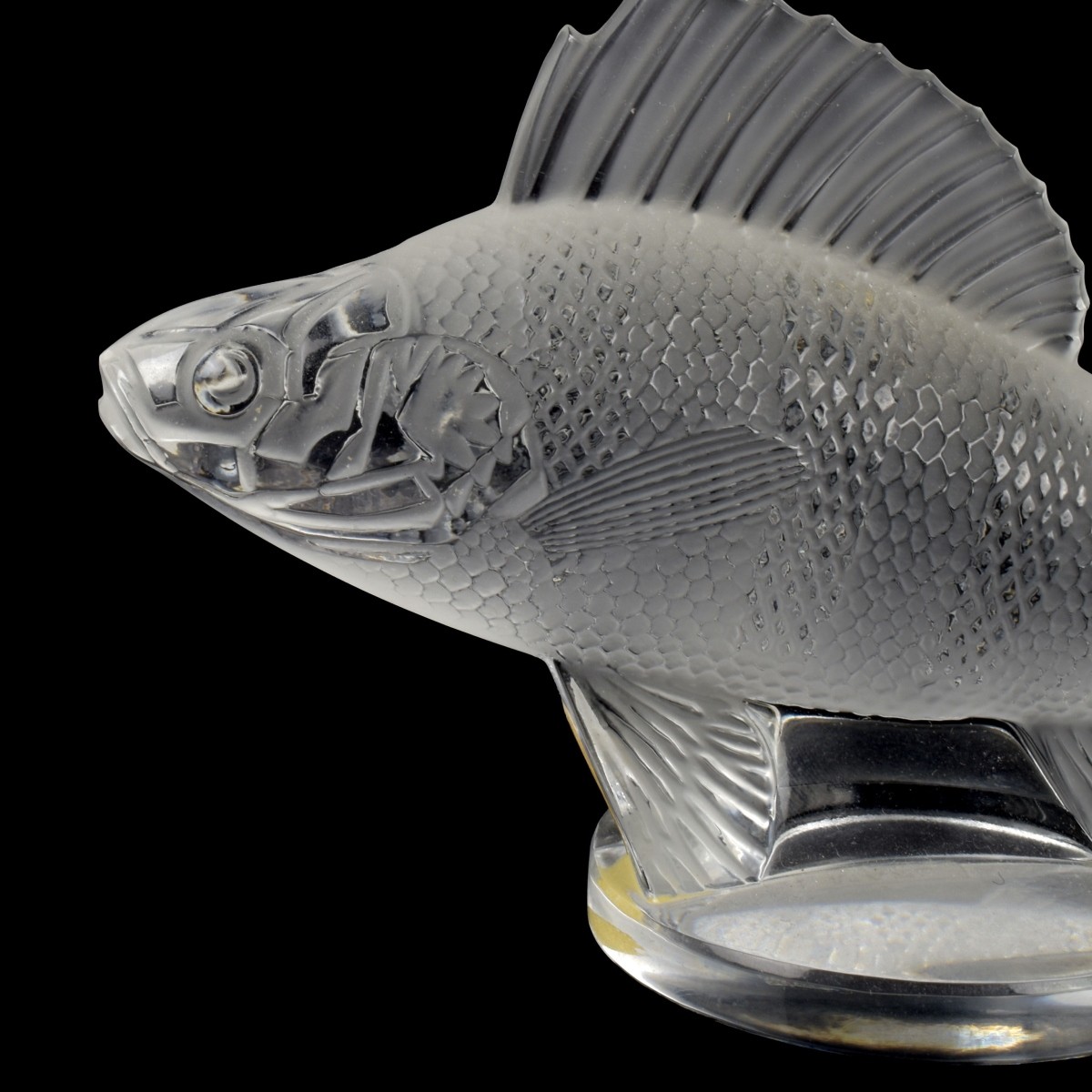 Lalique France Frosted Crystal Fish