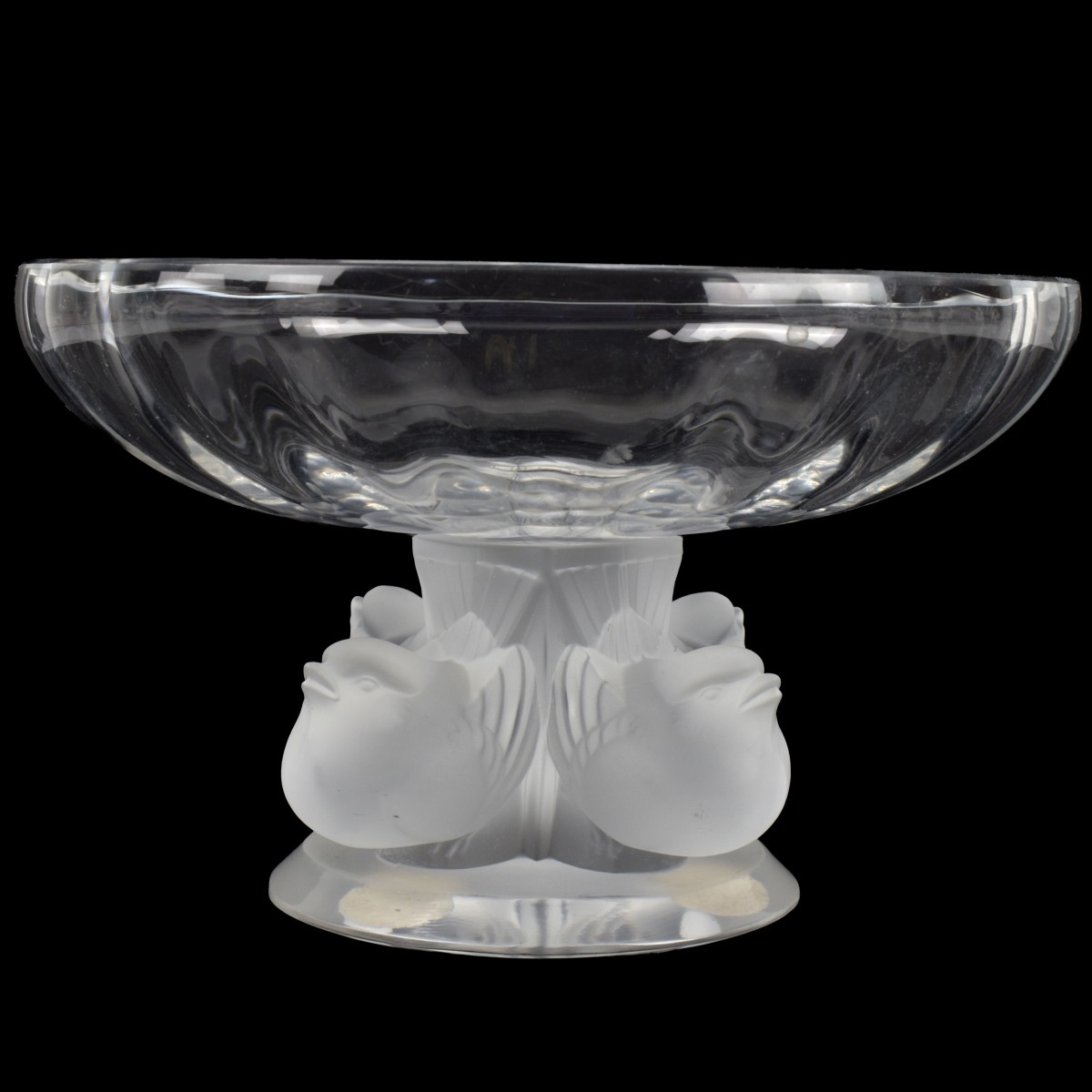 Lalique France Crystal "Nogent" Crystal Bowl
