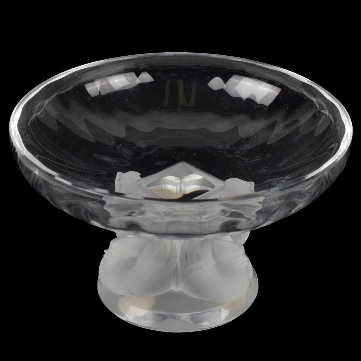 Lalique France Crystal "Nogent" Crystal Bowl