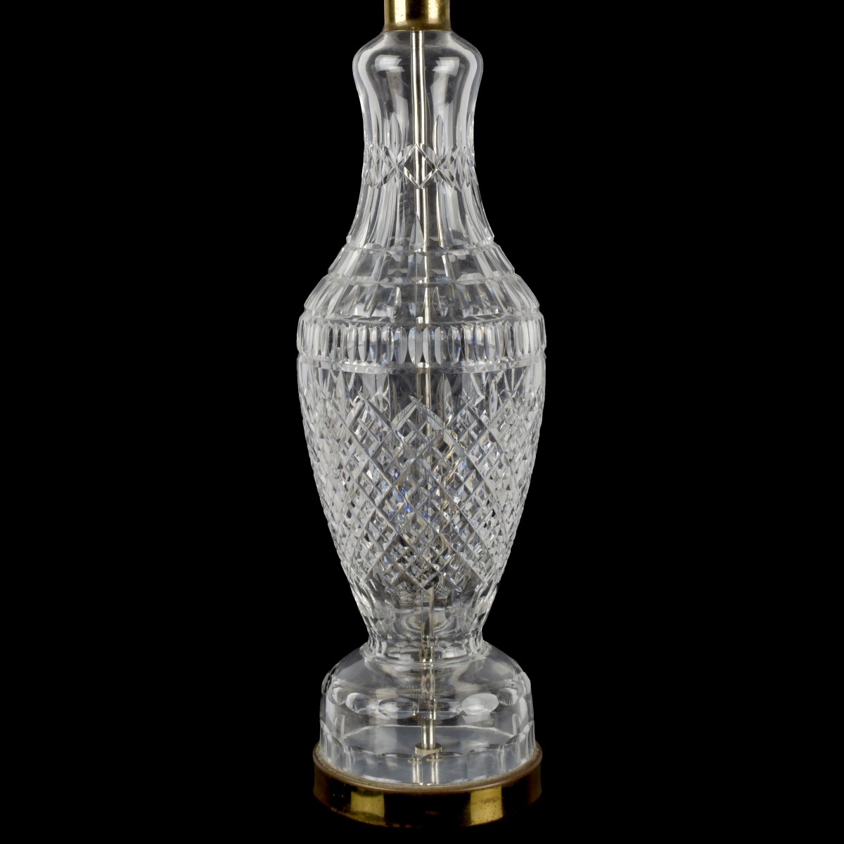 Waterford Style Glass Table Lamp