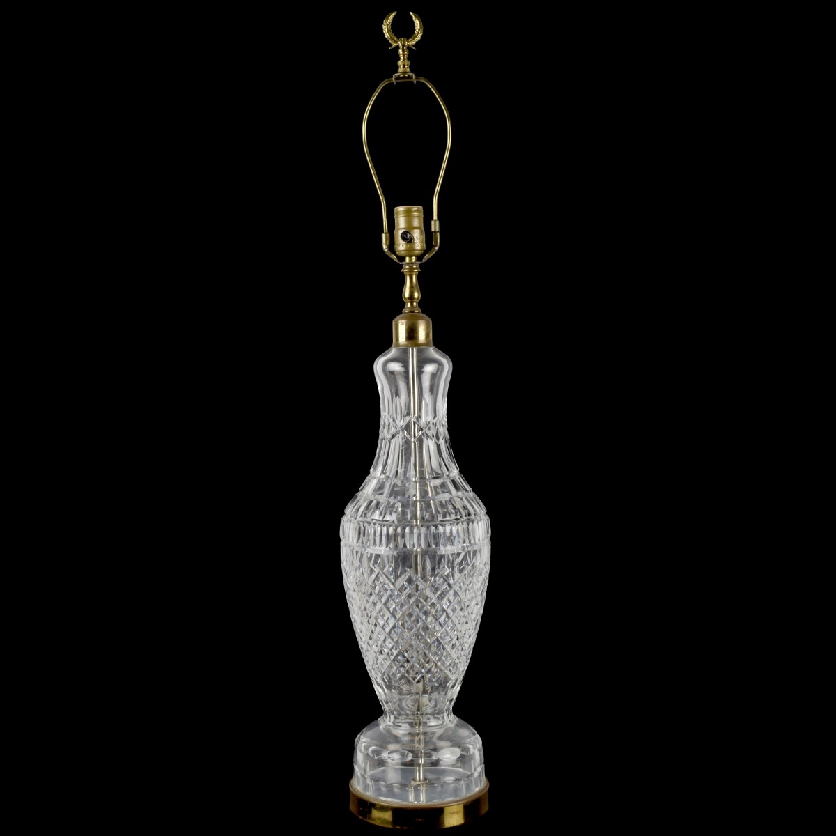 Waterford Style Glass Table Lamp