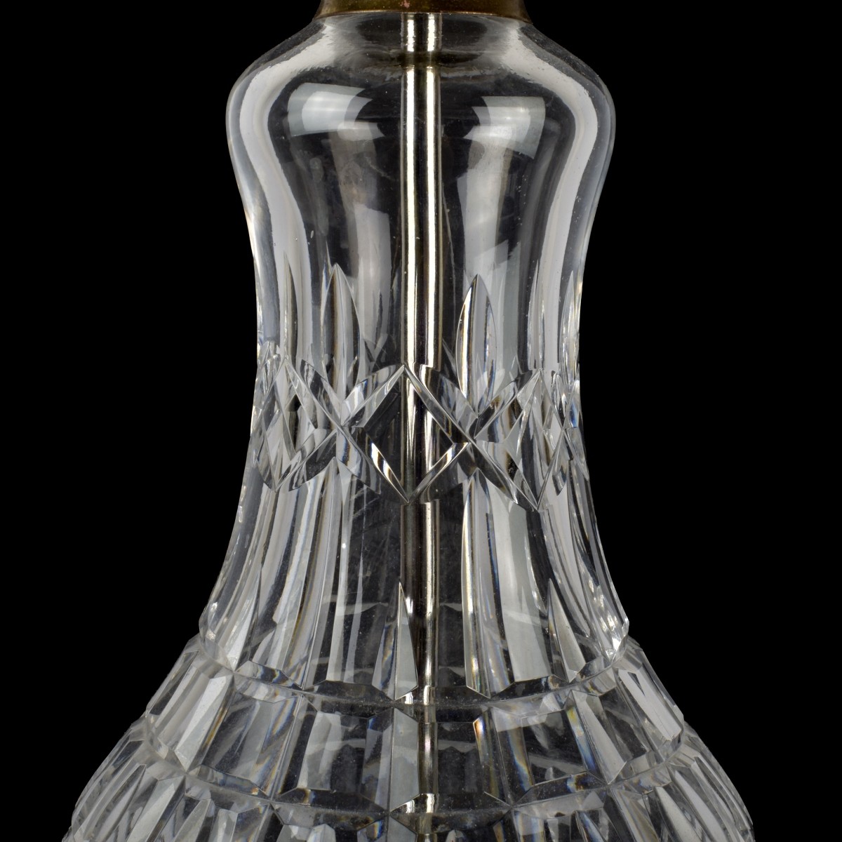 Waterford Style Glass Table Lamp