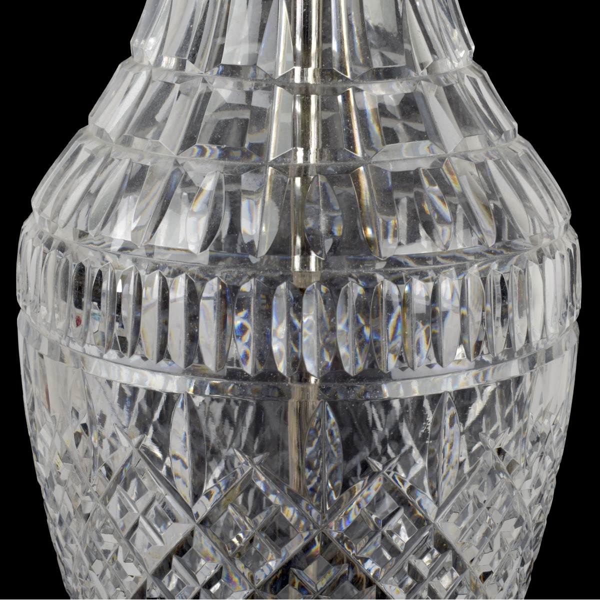Waterford Style Glass Table Lamp