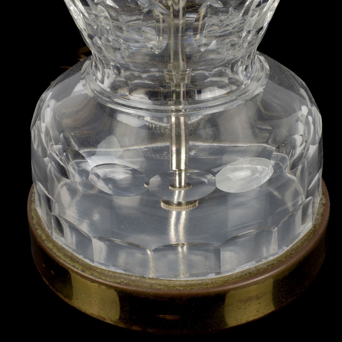 Waterford Style Glass Table Lamp