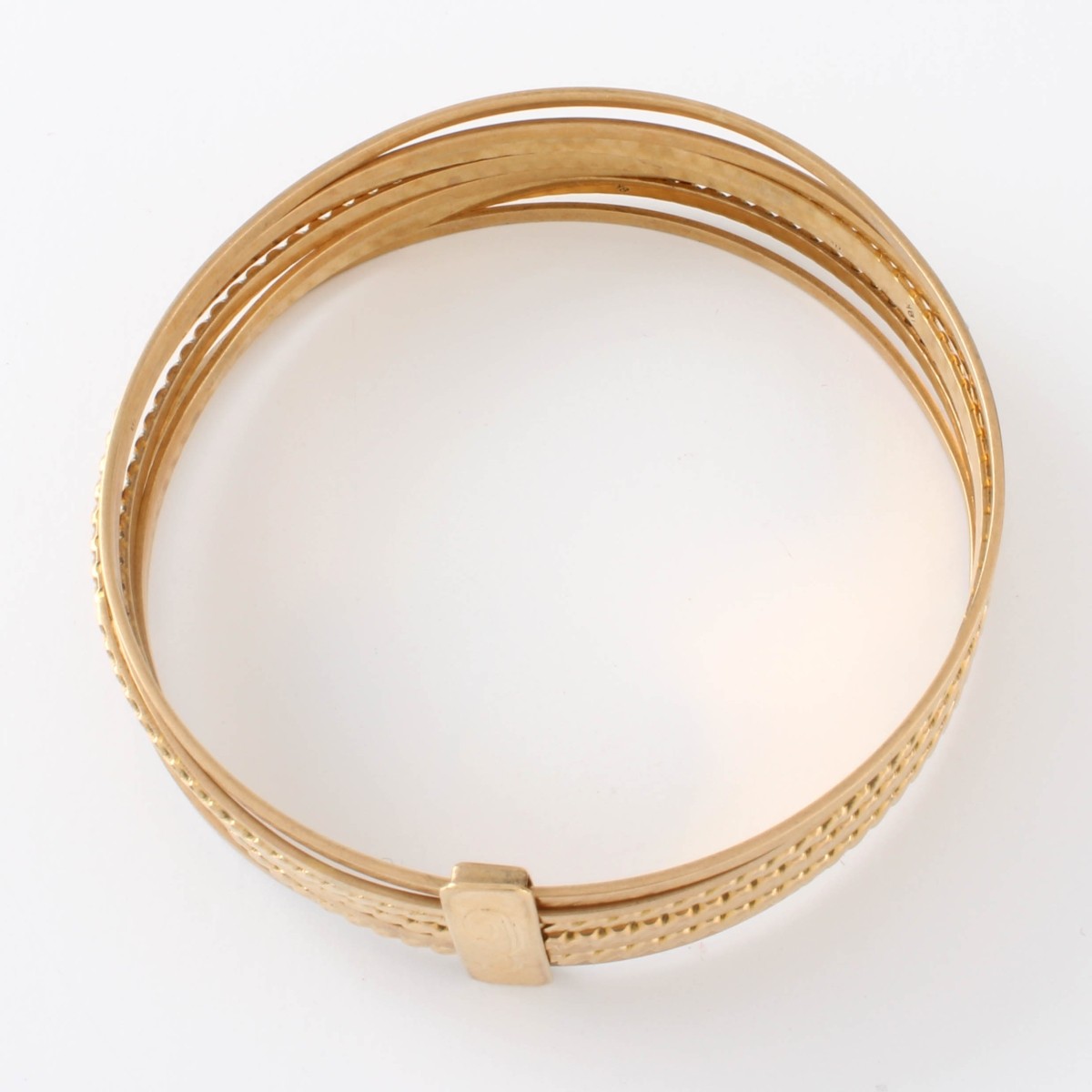 18K Stacked Bangle Bracelets
