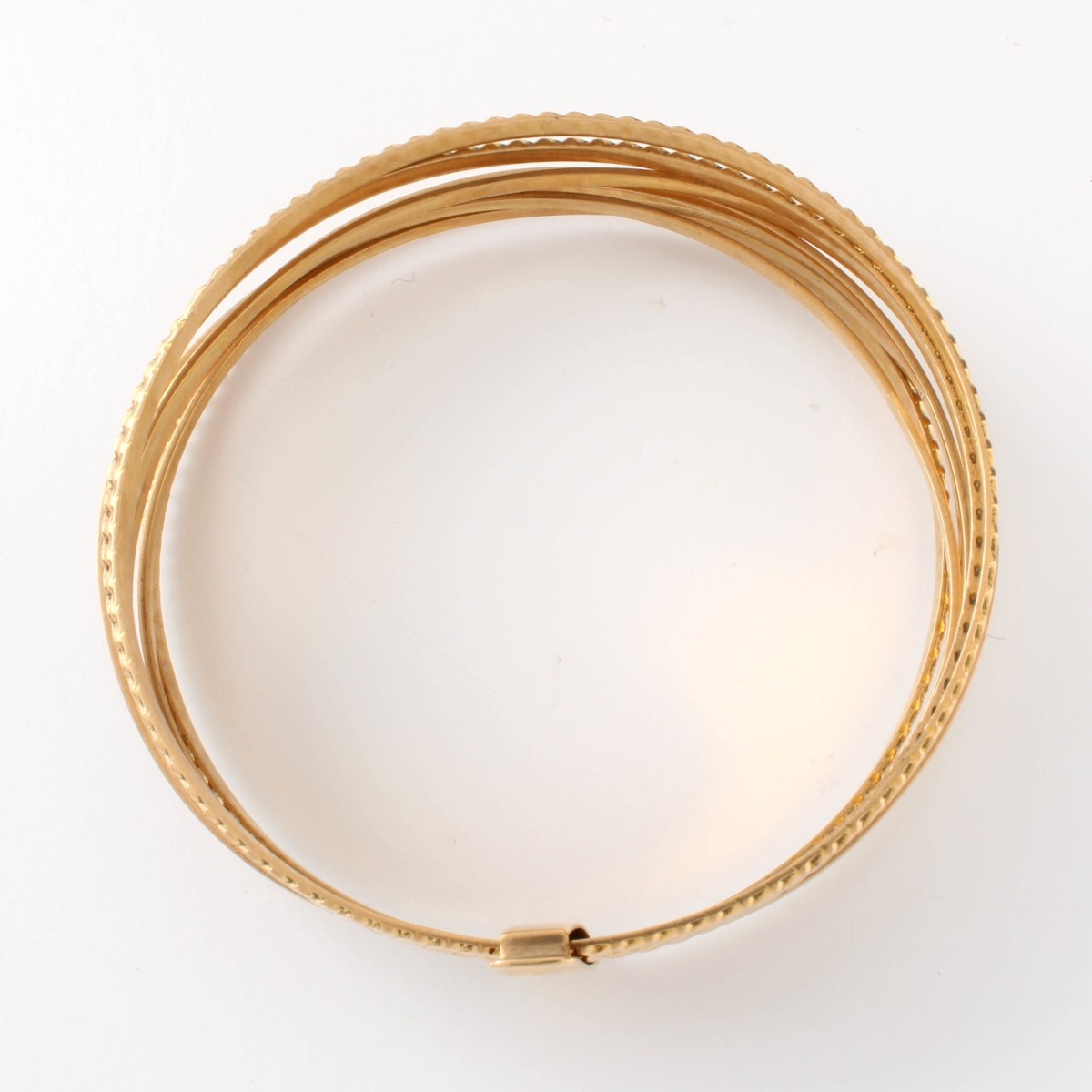 18K Stacked Bangle Bracelets