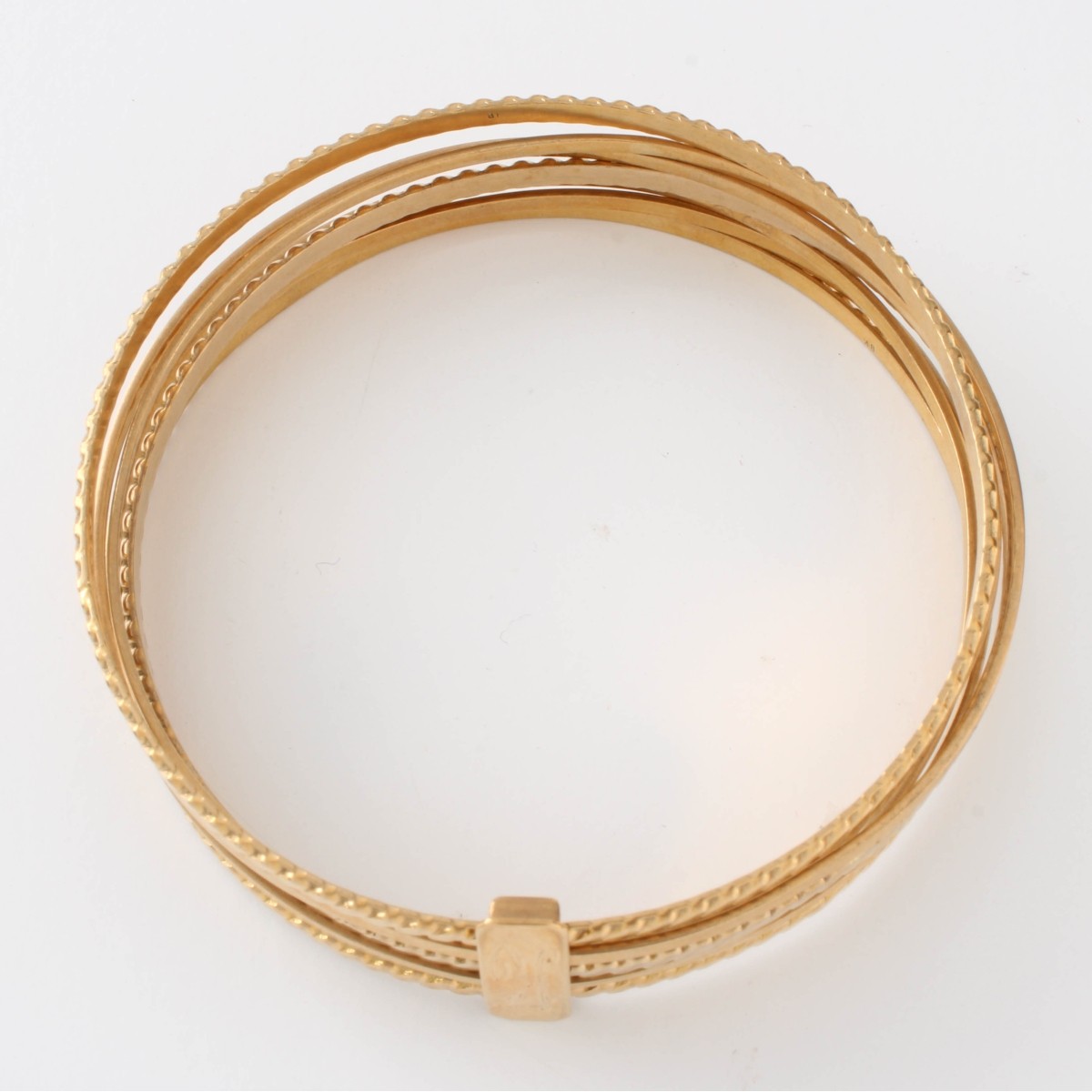 18K Stacked Bangle Bracelets