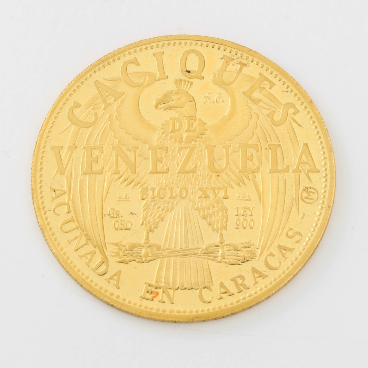 Caciques de Venezuela Guaicaipuro Gold Coin