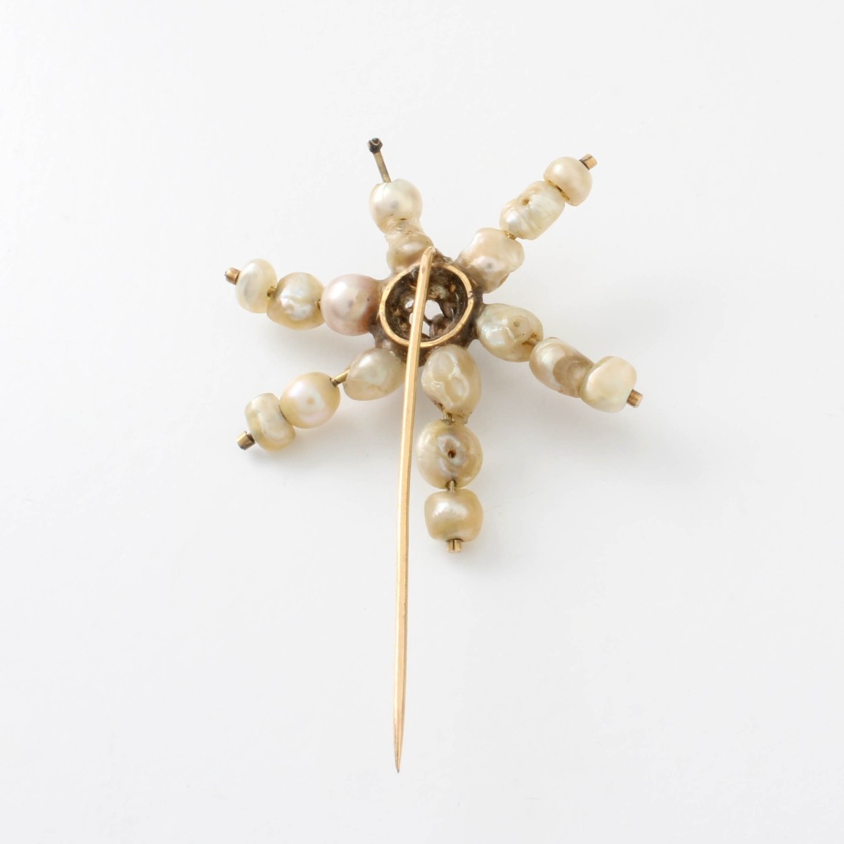 Pearl, Diamond and 14K Pin