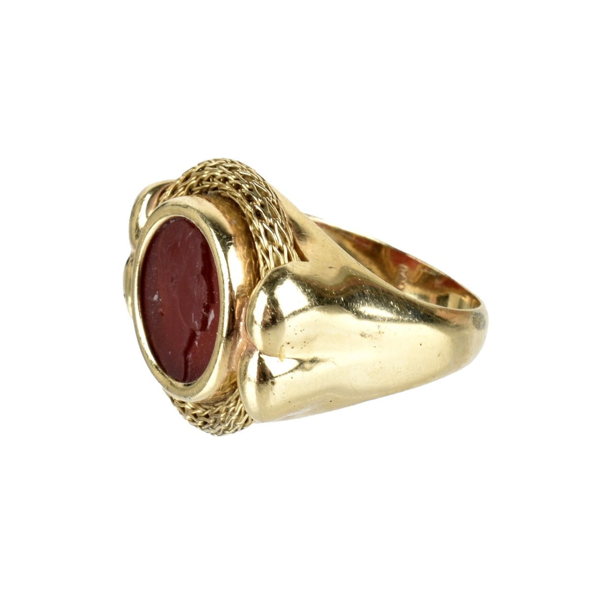 Carnelian and 14K Ring