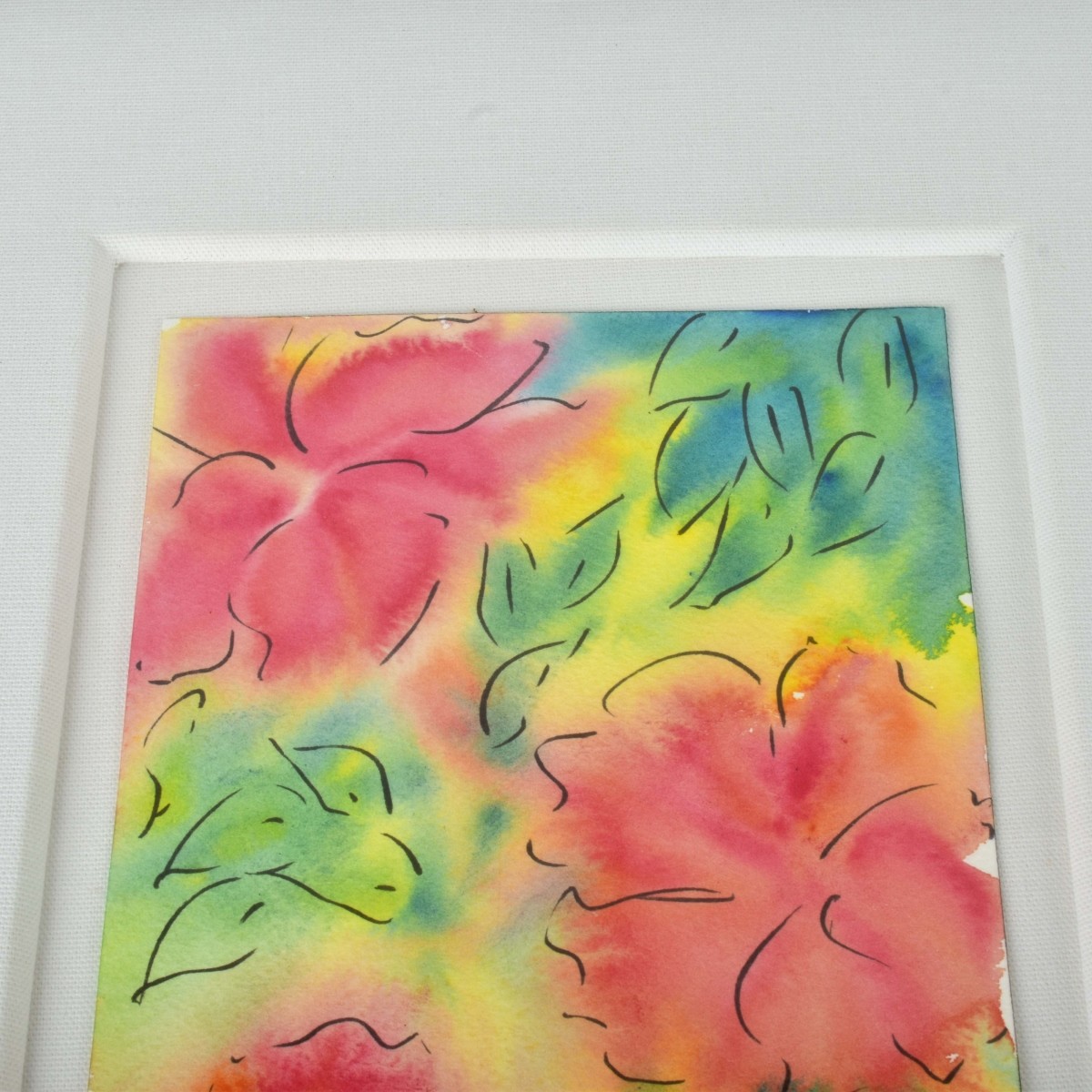 Water Color on Paper Depicting Flowers