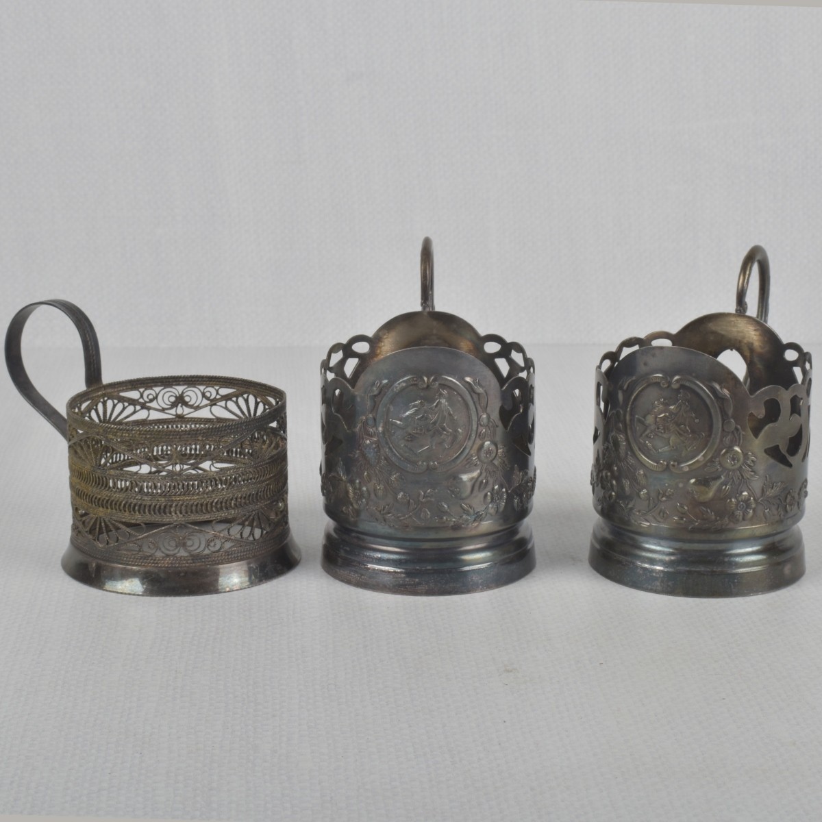 Russian 84 Silver Coffee/Tea Holders