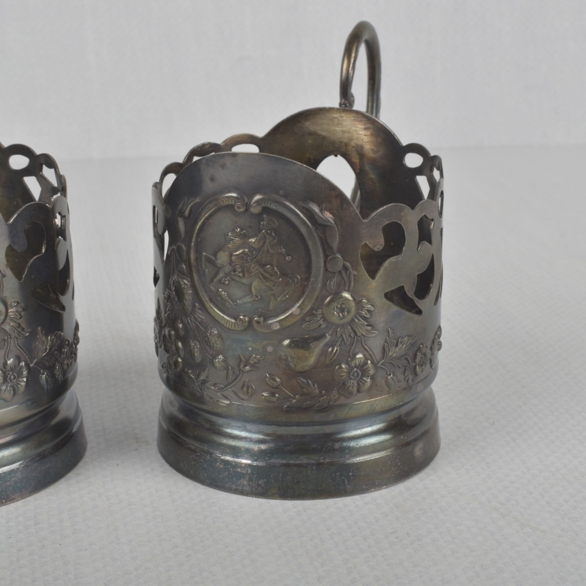 Russian 84 Silver Coffee/Tea Holders