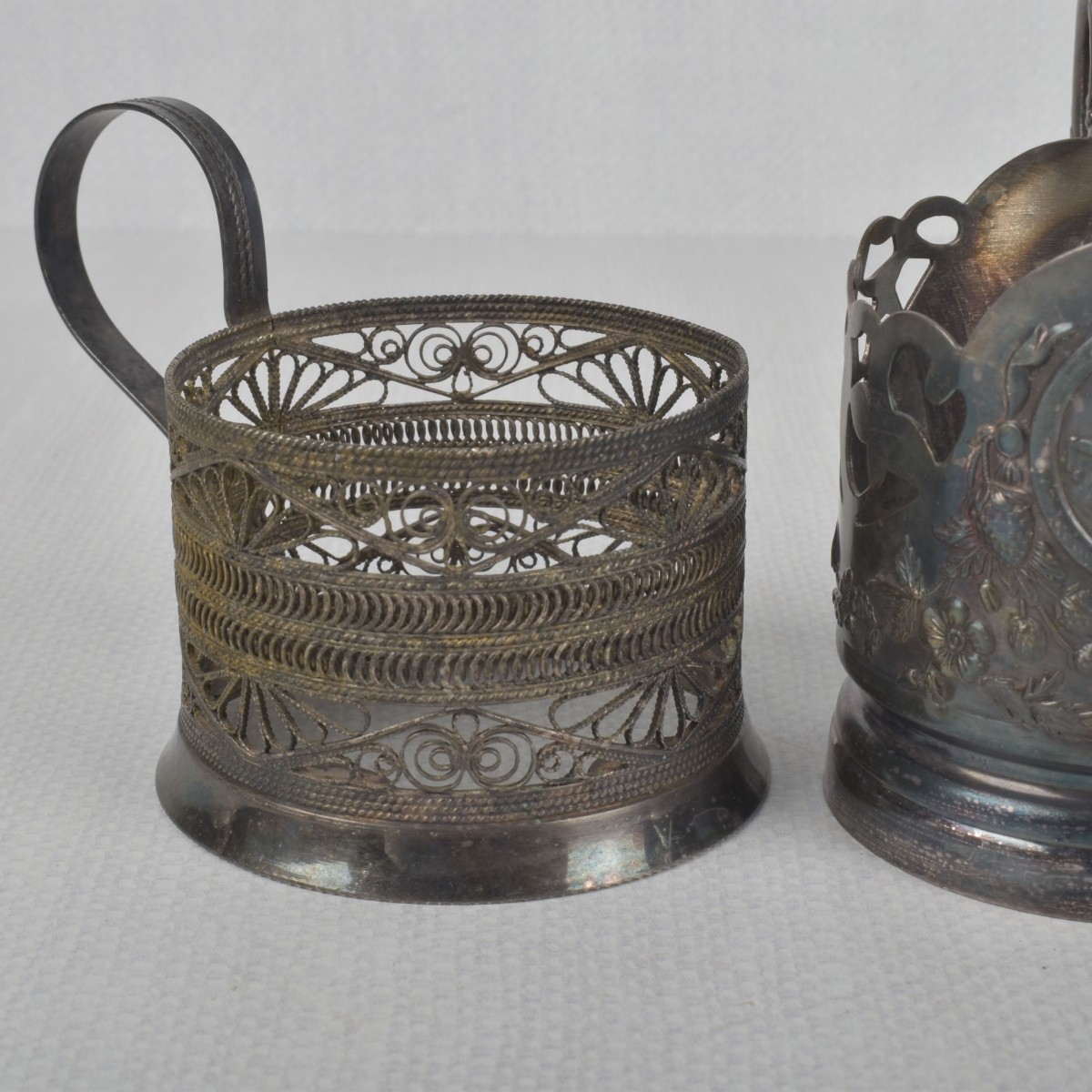 Russian 84 Silver Coffee/Tea Holders