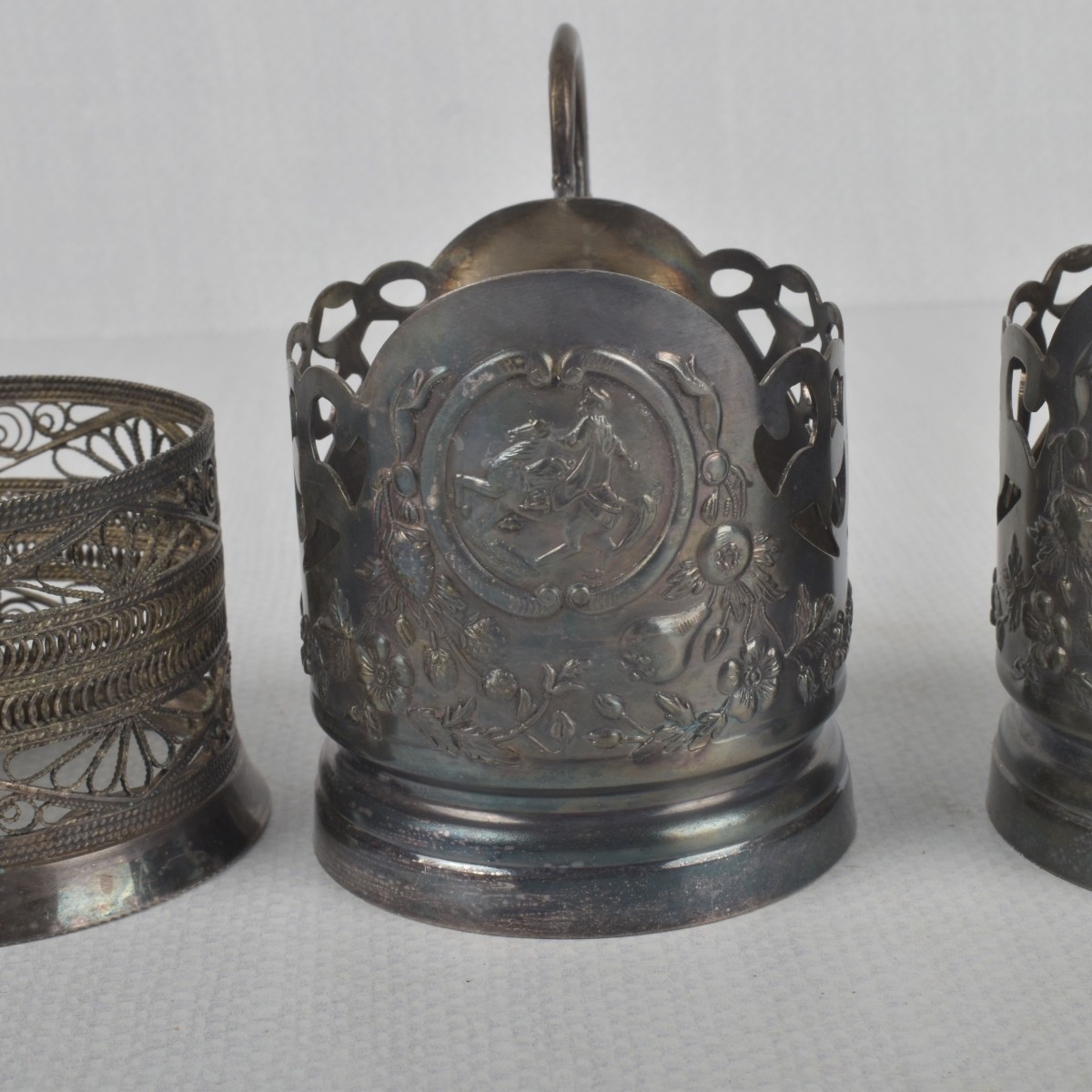 Russian 84 Silver Coffee/Tea Holders